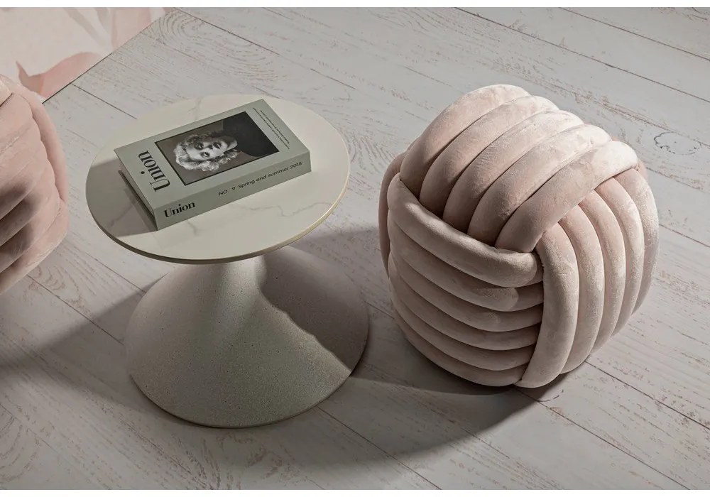 Кръгла странична масичка с керамичен плот ø 45 cm Fush – Mauro Ferretti