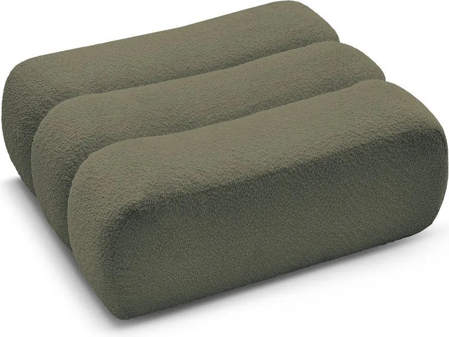 Зелена табуретка от прежда с примки от букле Azra – Bobochic Paris