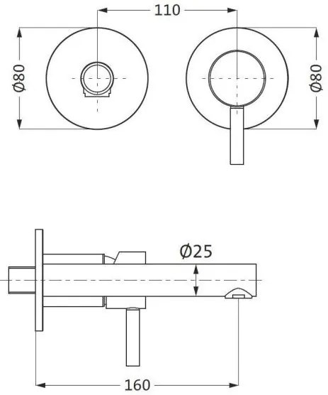 Външни части за миене на стени Herzbach DESIGN iX II-Bronze