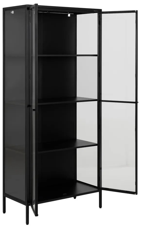 Черен метален шкаф 80x180 cm Newcastle - Actona