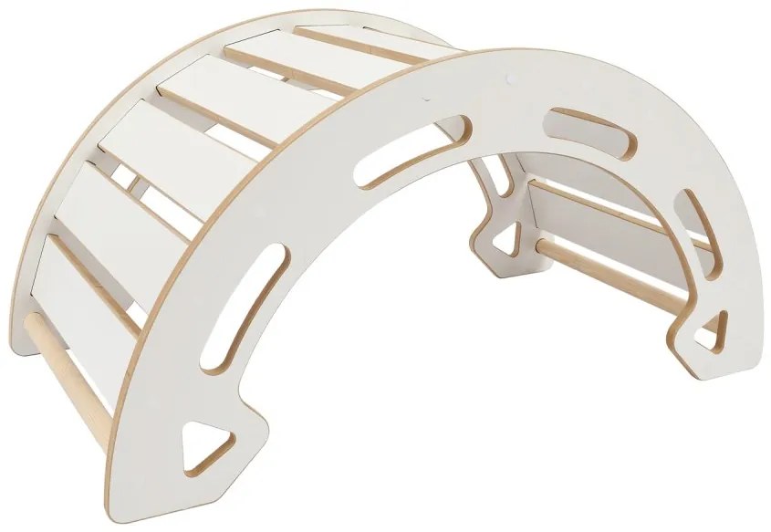 Монтесори люлка за равновесие, изработена от естествено дърво