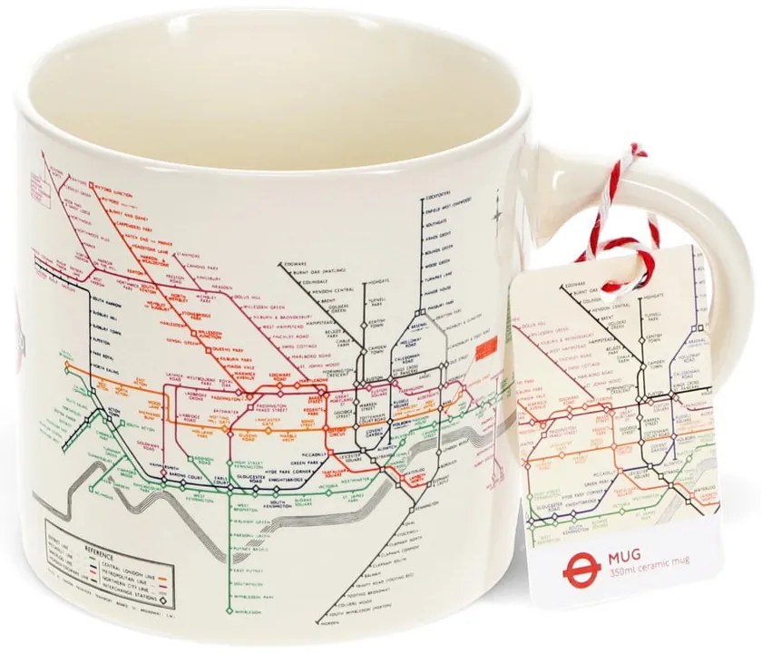 Бежова керамична чаша 350 ml Heritage Tube Map – Rex London