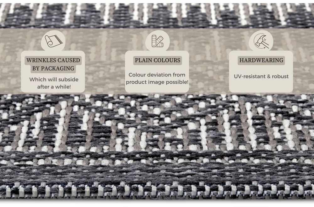 Сив външен килим 63x120 cm Clyde Loto – Hanse Home