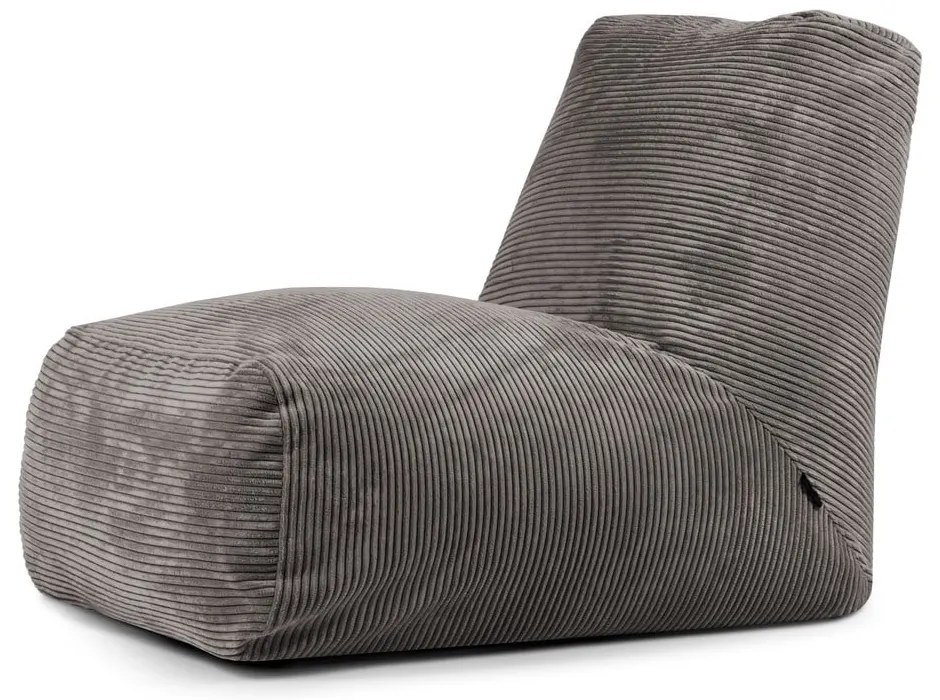 Тъмносив пуф от рипсено кадифе Tube – SLOWDOWN