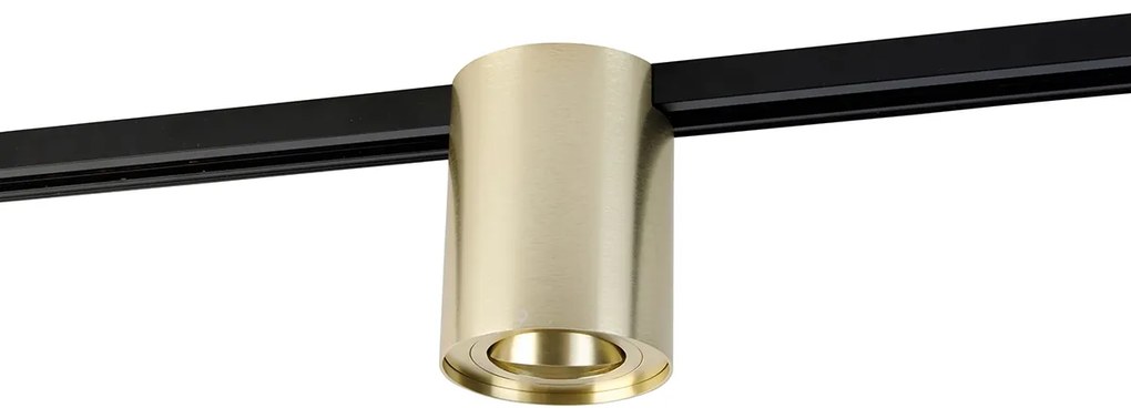 Модерен 1-фазен релсов прожектор златен - Rondoo Up