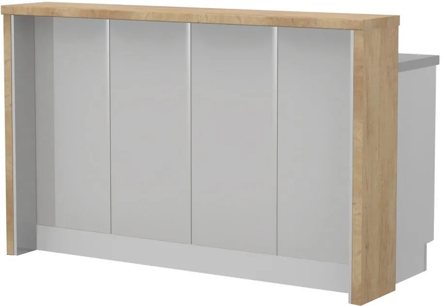 Островна кухненска пейка Modena-Length: 160 cm.-Gray light-Nebraska Oak