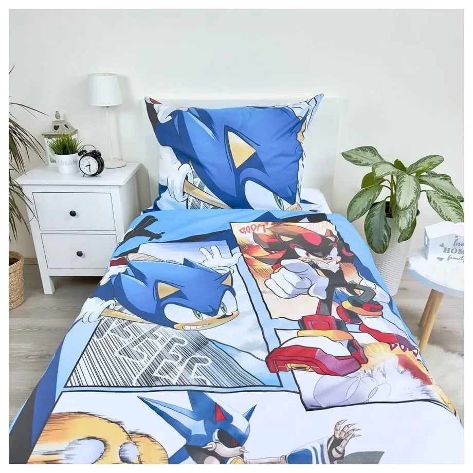 Единично памучно детско спално бельо 140x200 cm Sonic – Jerry Fabrics