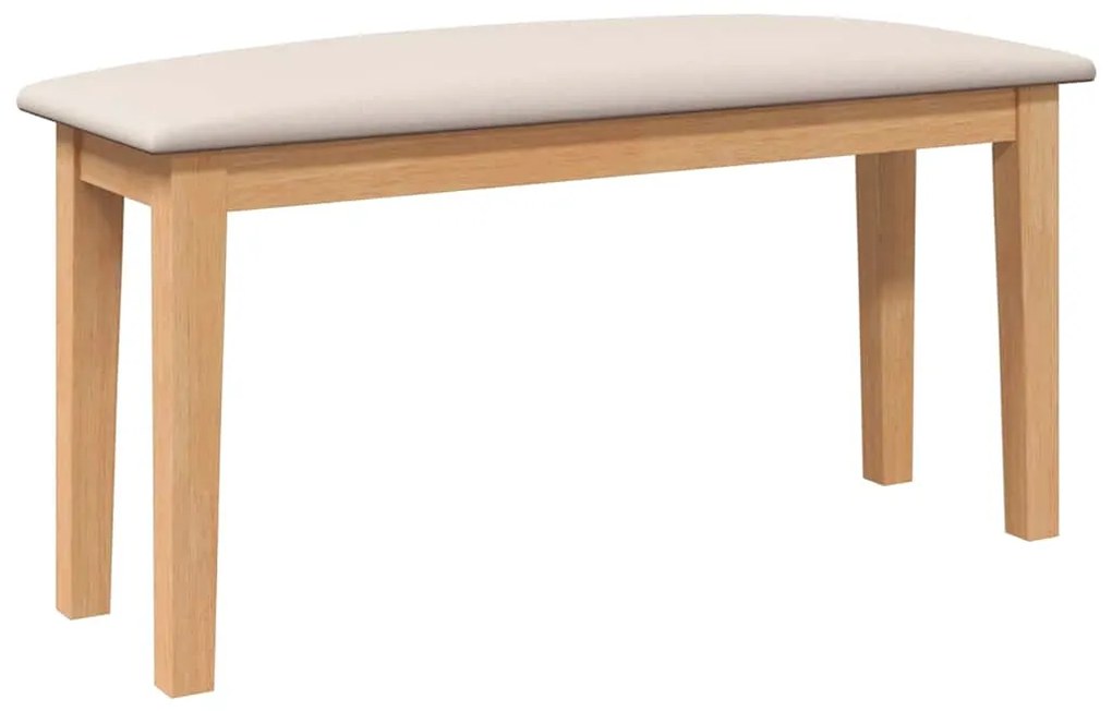 4102594 vidaXL Пейка 90 cm Масивна дървесина Гума