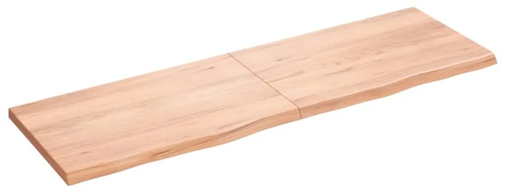 3156385 vidaXL Плот за маса светлокафяв 160x50x(2-4) см обработен масивен дъб