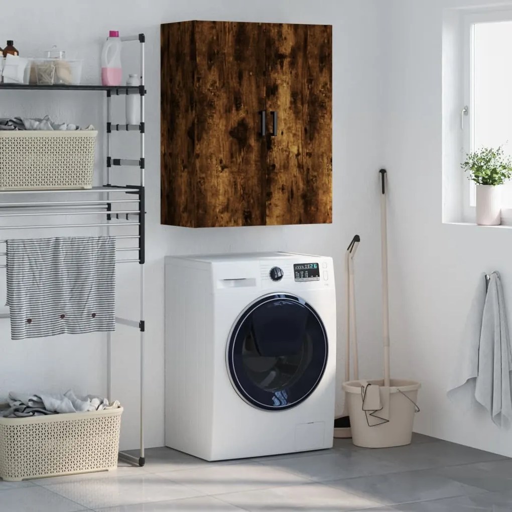 828425 vidaXL Стенен шкаф опушен дъб 69,5x34x90 см