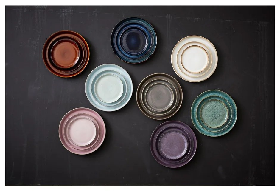 Черна/синя десертна глинена чиния ø 21 cm Gastro Dark Blue/Black – Bitz