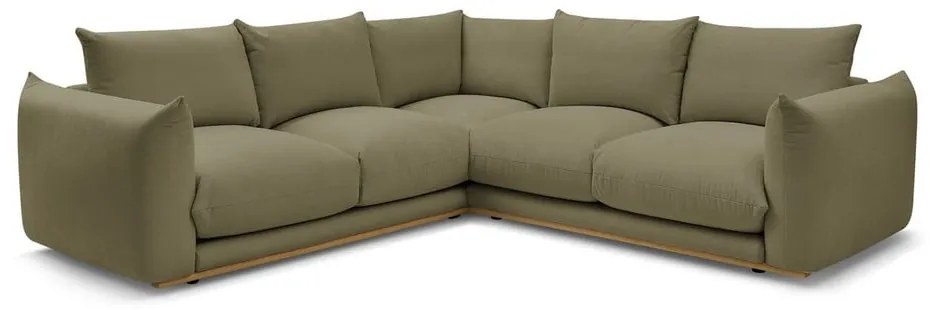 Светлозелен ъглов диван Ernest – Bobochic Paris
