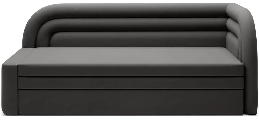 Кафяво-сив кадифен сгъваем/с място за съхранение диван десен ъгъл 223 cm Fabillo – ELTAP