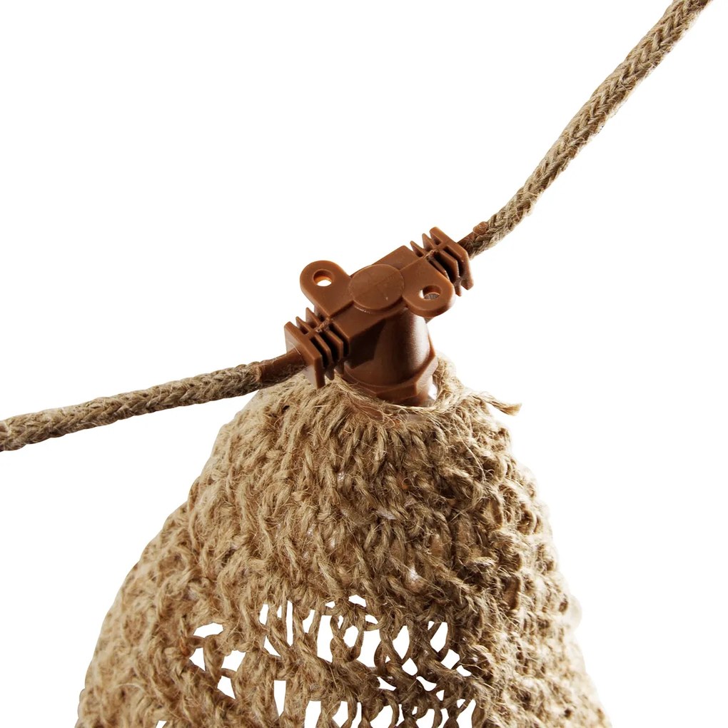 Кабели с крушки кафяви 8м вкл. LED 10 крушки IP44 соларни акумулаторни - Maro