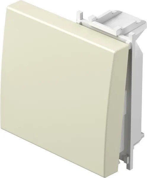 TEM Лицев панел ключ/бутон 2М, цвят Крем гланц, Modul  - TM12IW