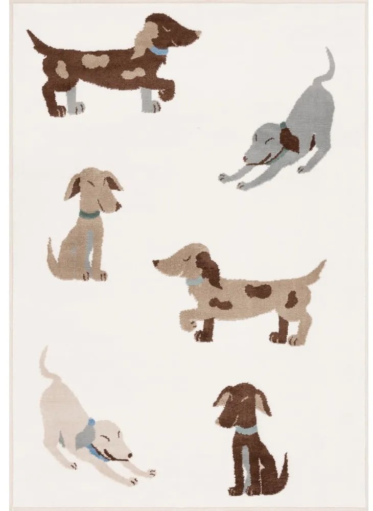 Детски килим в цвят слонова кост 160x230 cm Dogsie Pearl – FD