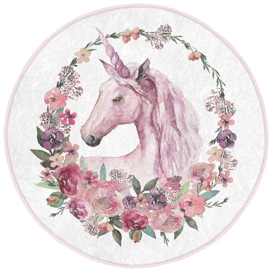 Розов детски килим ø 100 cm Comfort - Mila Home