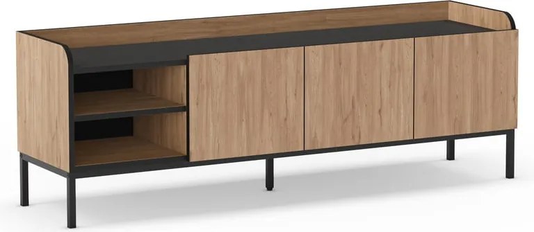 Маса за телевизор от дъбов декор в естествен цвят 160x55x42 cm Adara – Marckeric