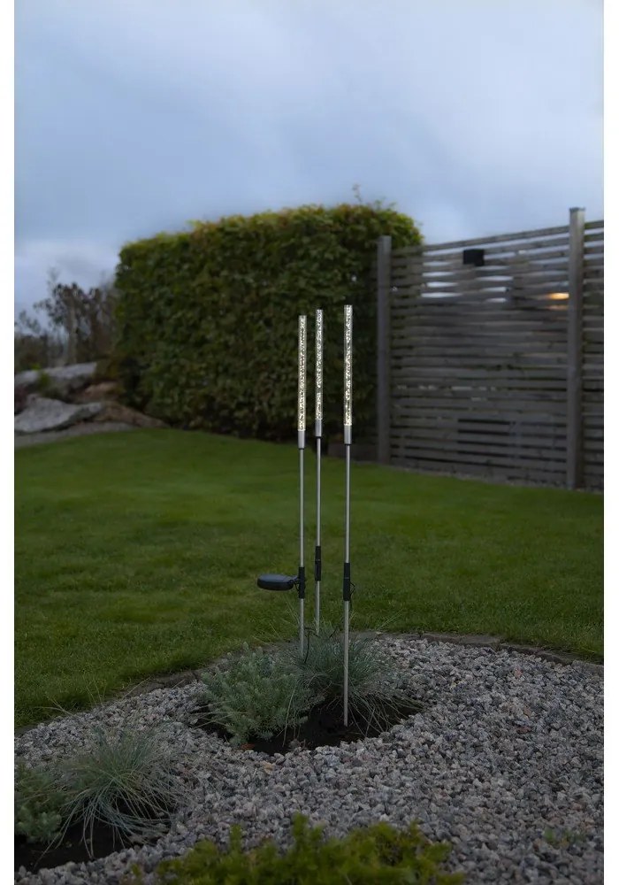 Комплект от 3 външни слънчеви LED светлинни декорации, височина 83 см Bubbly - Star Trading