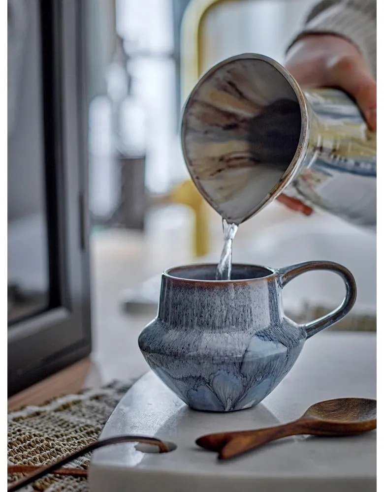 Светлосини глинени чаши в комплект от 4 бр. 300 ml Bessie – Bloomingville