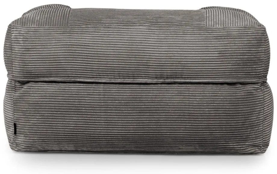 Пуф от рипсено кадифе в цвят горчица MooG – SLOWDOWN