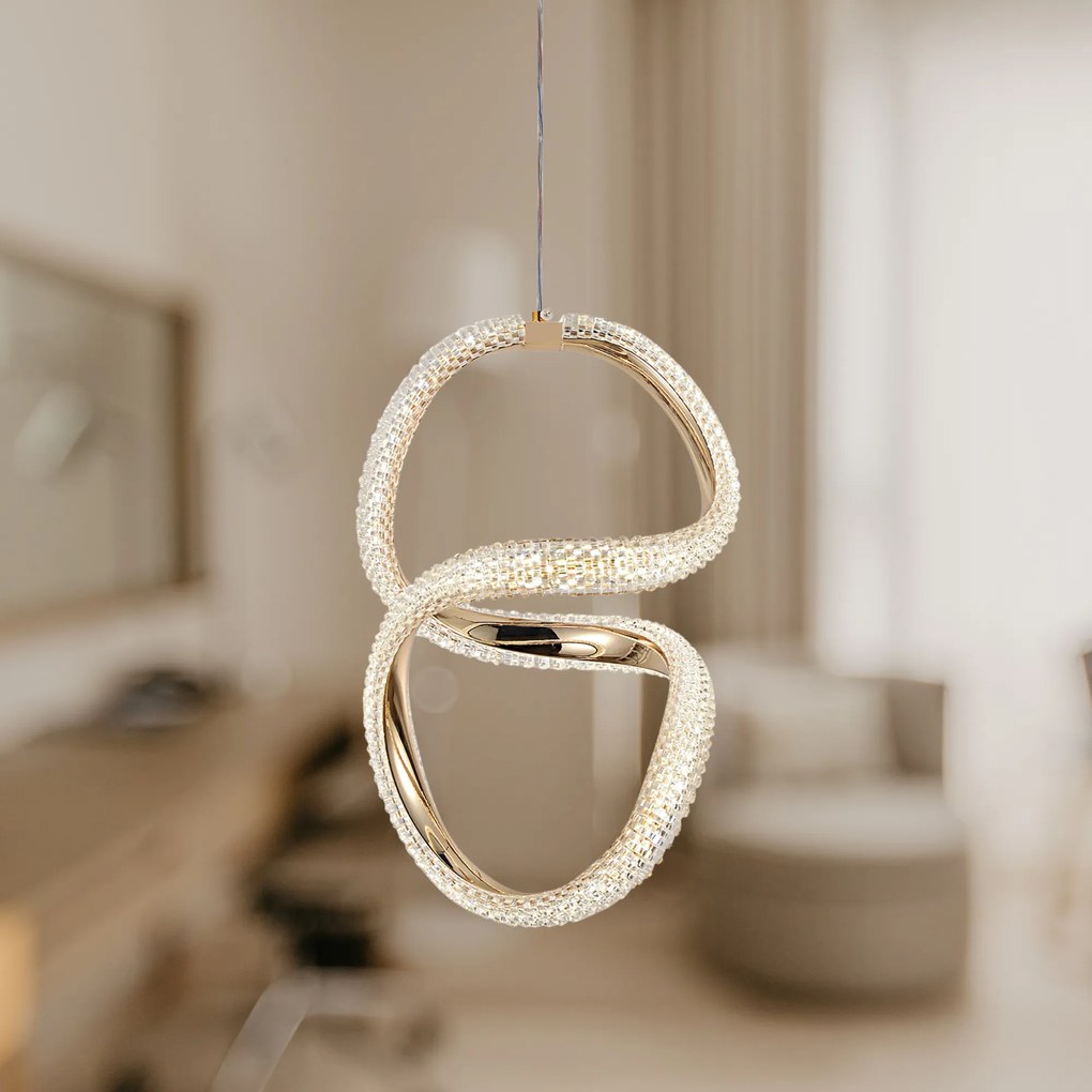 Висяща LED лампа G077-3CPR Gold