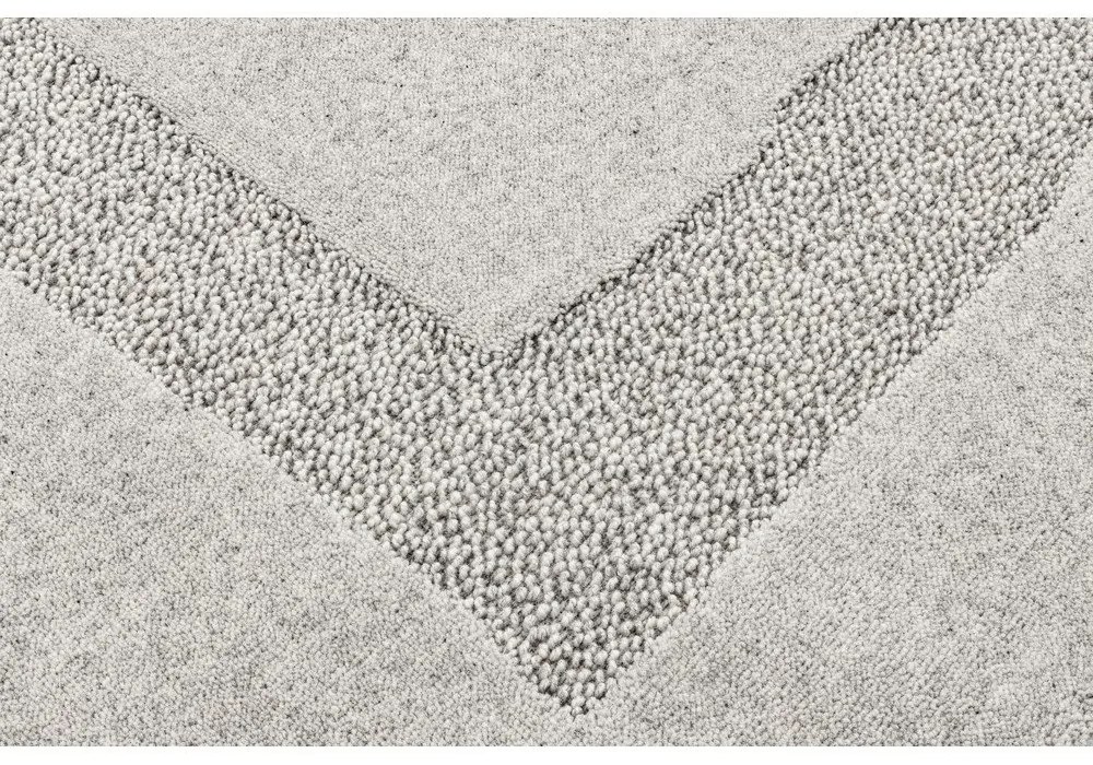 Светлосив вълнен килим 200x300 cm Morphic Rocca – Agnella