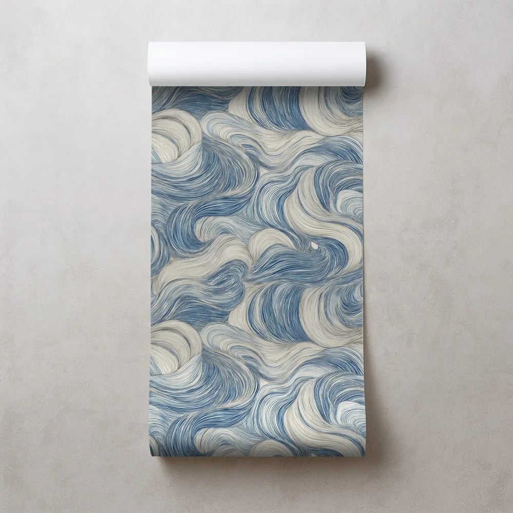 Фототапет – Сини вълни в движение