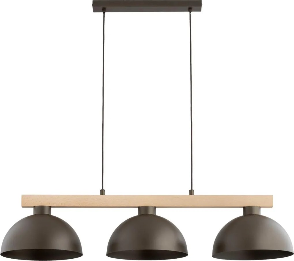 Полилей на кабел VERTA 3xE27/15W/230V кафяв/бежов