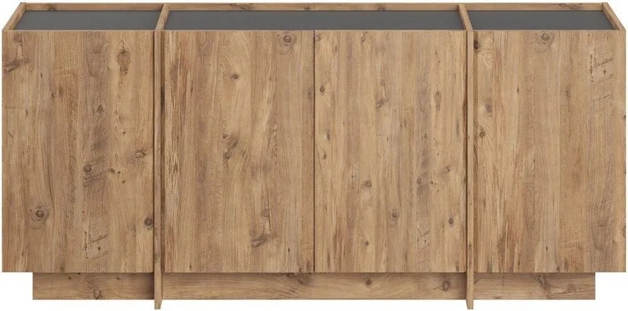 Скрин от декор от бор с отвор за кабели в естествен цвят 180x80x45 cm Dorma – Kalune Design