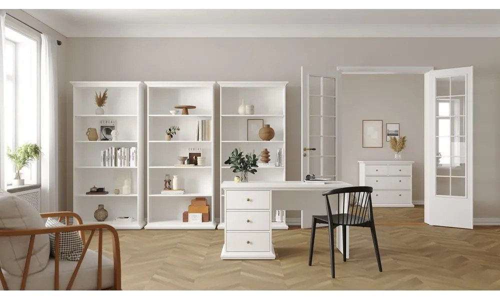 Бяла библиотека 96x201 cm Paris – Tvilum