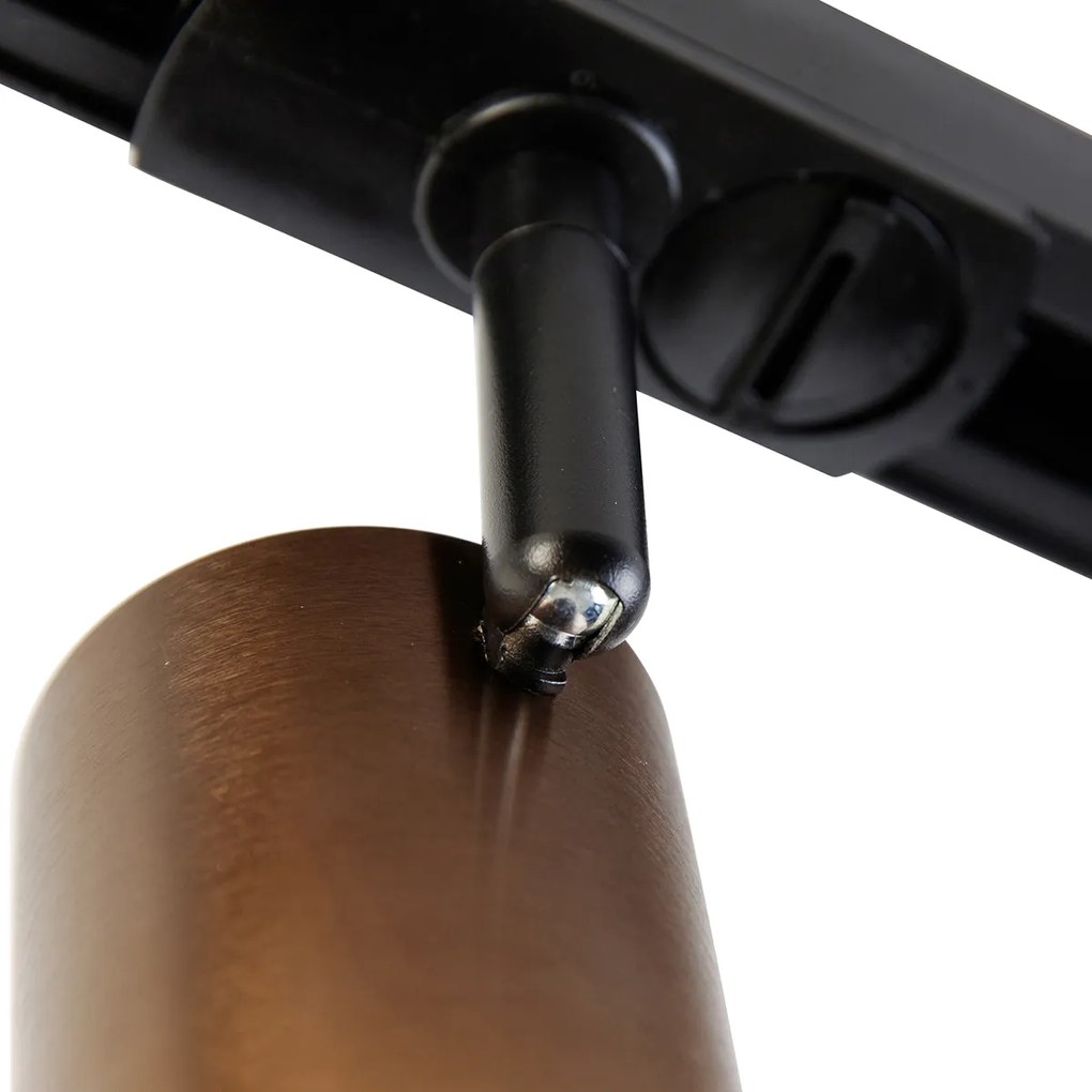 Модерен 1-фазен релсов прожектор тъмно бронз - Jeana