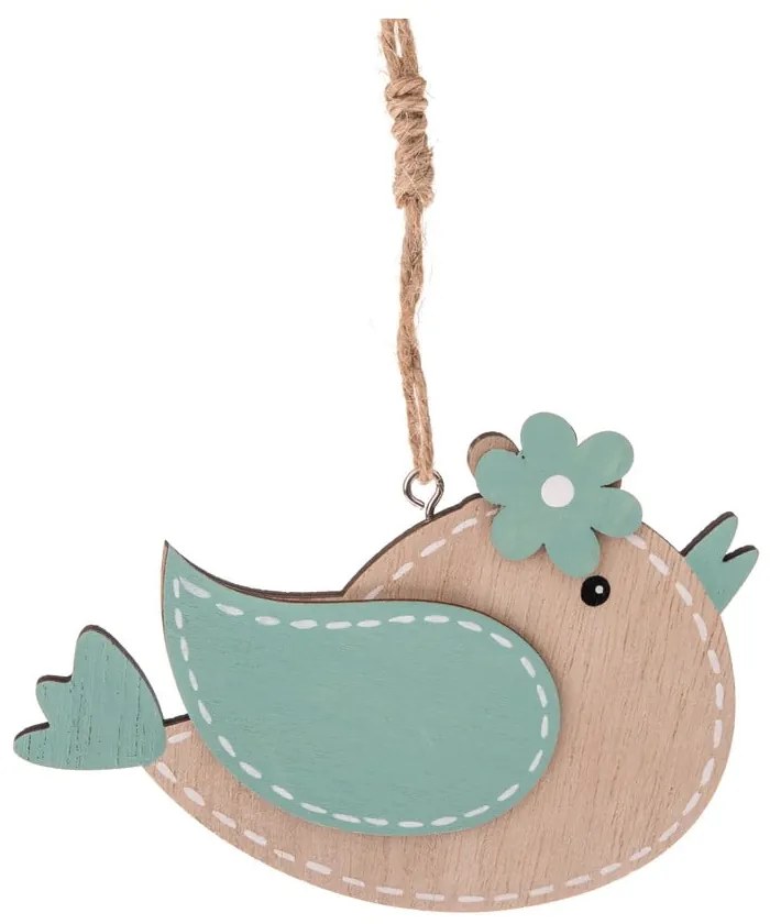 Комплект от 3 зелени дървени висящи декорации Колибри - Dakls