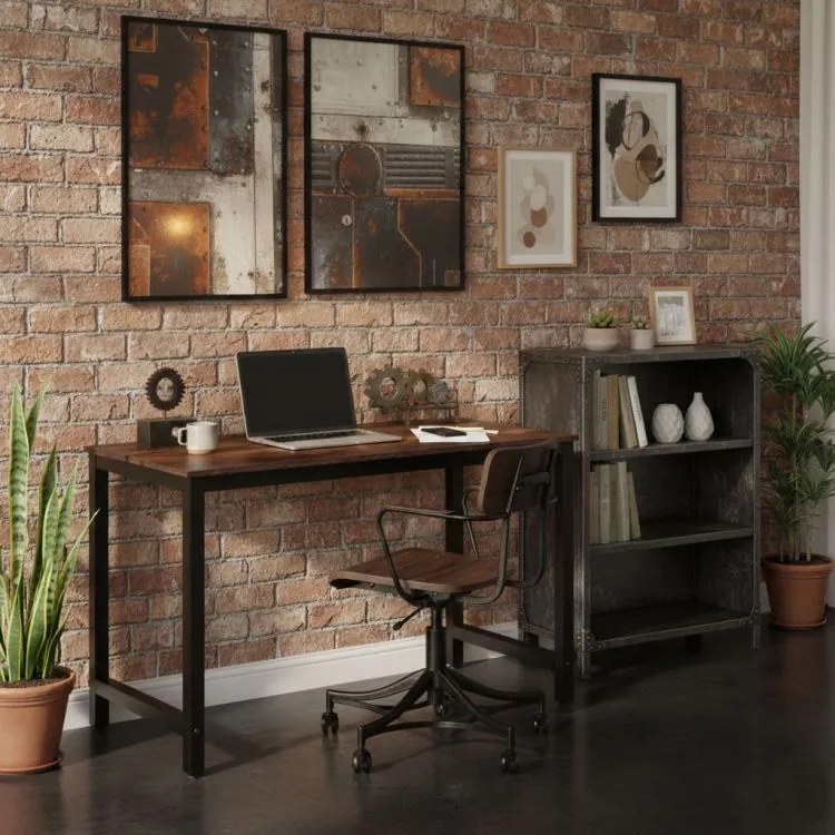 Компютърно бюро 120 x 60 cm - бюро за офис и студентска стая tmavá hnedá
