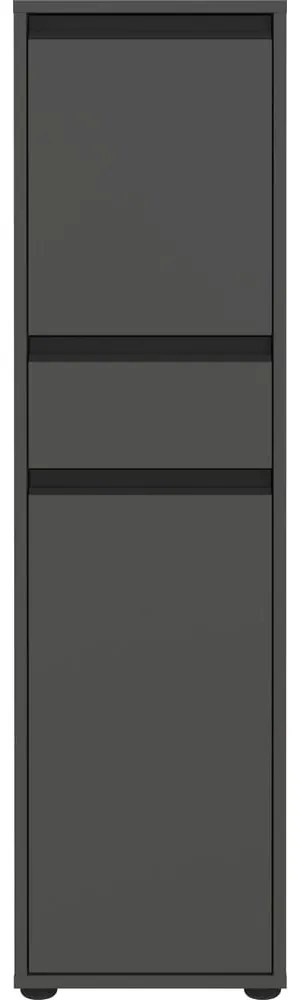 Антрацитен висок шкаф за баня 33x121 cm Lemont – Germania