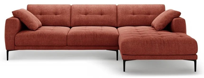Ъглов диван в тухлен цвят (десен ъгъл) Bemy – Micadoni