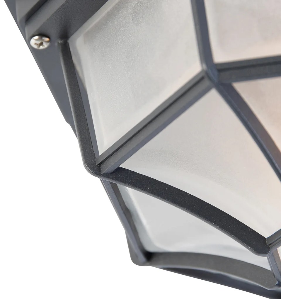 Рустикална таванна лампа тъмно сива 26.5 IP44 - Bri