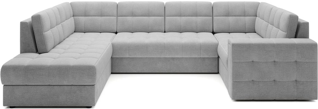 Ъглов диван Bale U-Светлосив-Ляв