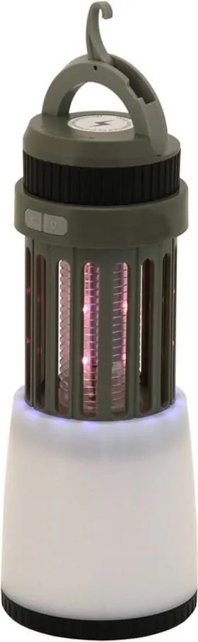 LED Преносима акумулаторна лампа с капан за насекоми LED/2W/1800mAh/3xAAA IPX4 зелена