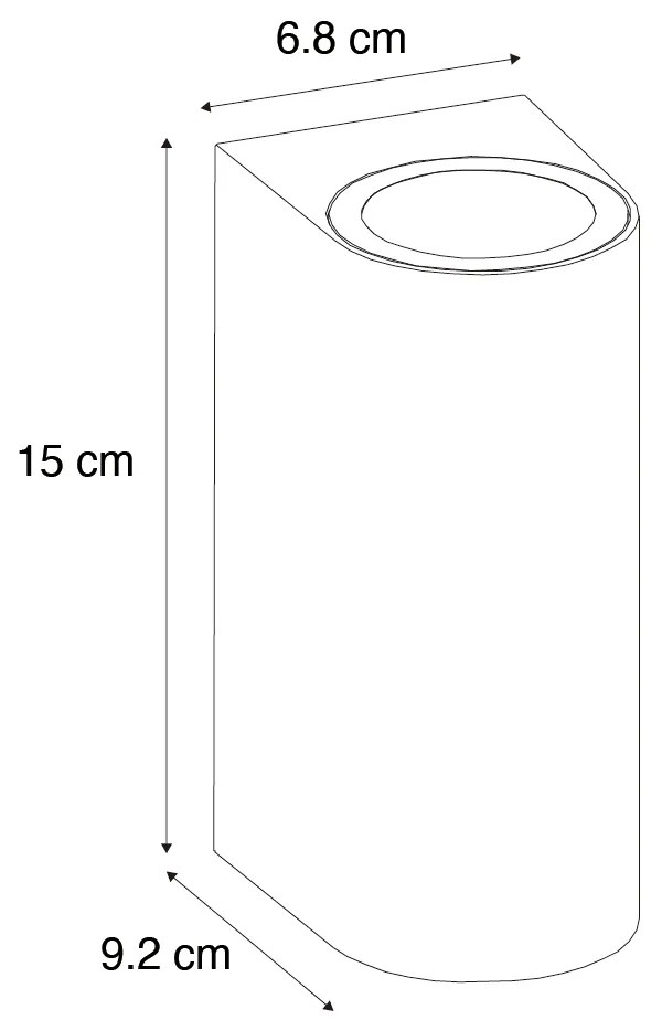 Модерна външна стенна лампа бяла пластмаса овална 2-светлина - Baleno