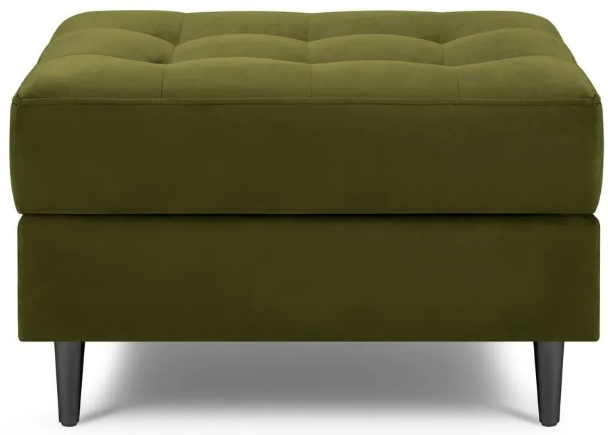 Маслиненозелено кадифено столче за крака Santo - Milo Casa