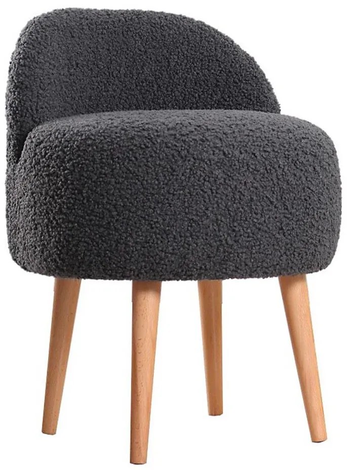 Табуретка MIKI, диаметър 46 см, тъмносива