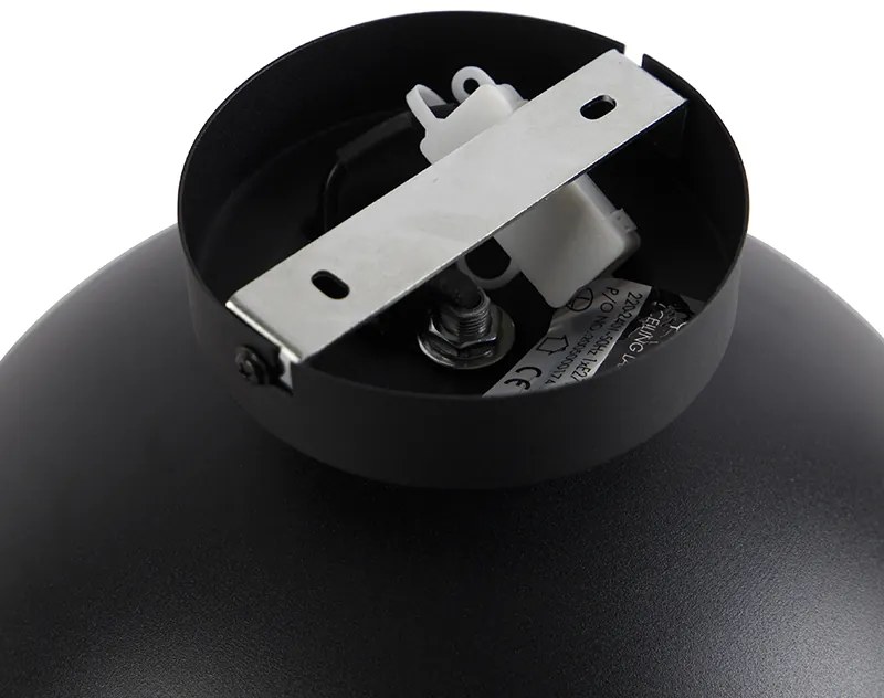 Индустриален плафон черен & златен 28 см - Magnax