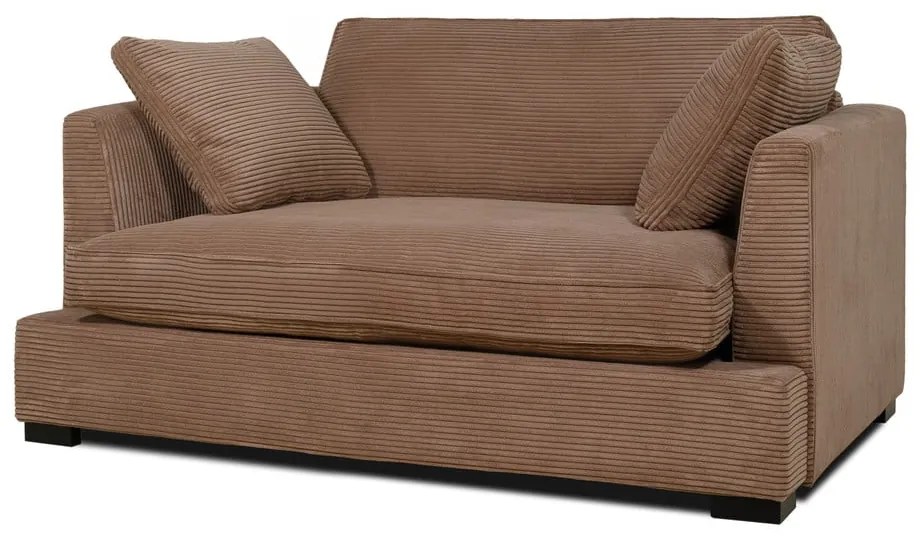 Светлокафяв диван от рипсено кадифе 132 cm Mobby – Scandic