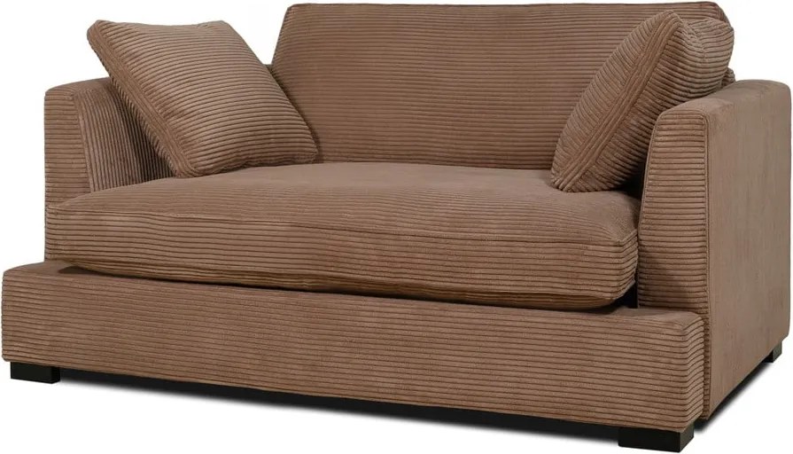 Светлокафяво кресло от рипсено кадифе Mobby – Scandic