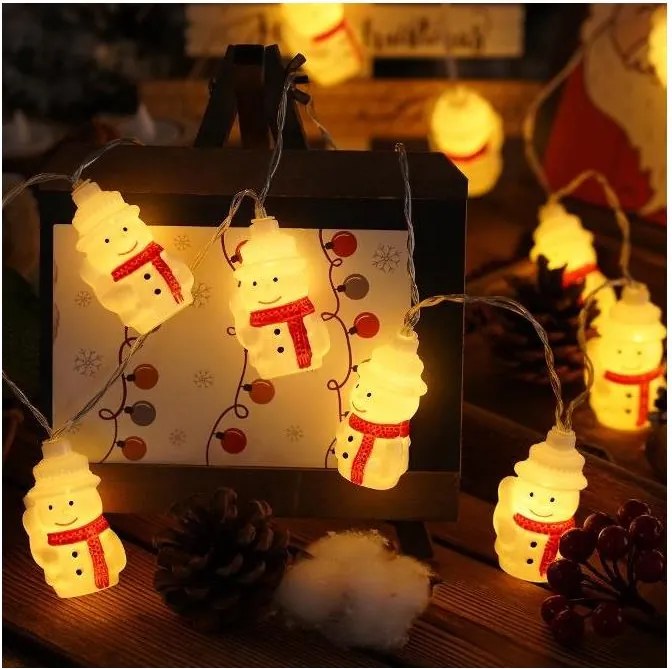 Retlux - LED гирлянд 20xLED/3xAA/топла бяла 3,3m снежни фигурки