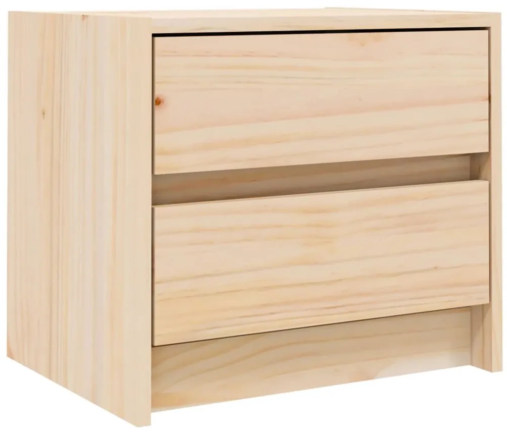 836135 vidaXL Нощно шкафче, 40x31x55,5 см, борово дърво масив