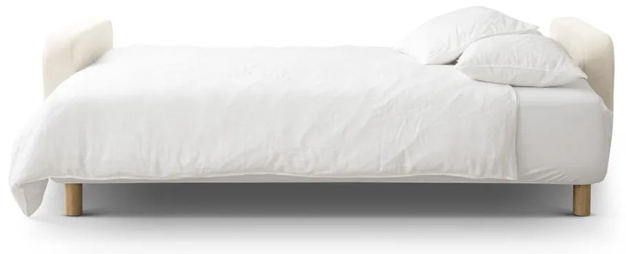 Кремав разтегателен диван с място за съхранение 231 cm Elen – Micadoni