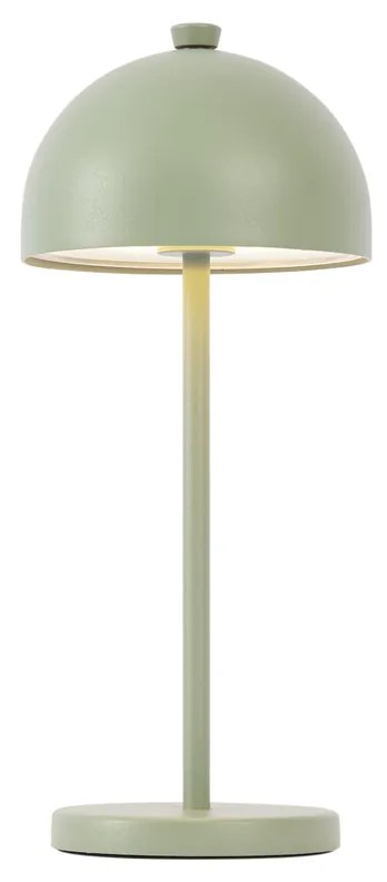 Настолна лампа зелена с LED IP54 акумулаторна със станция за зареждане - Squirrel