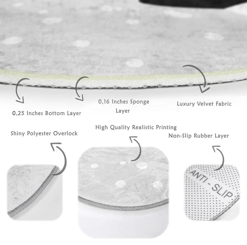 Светлосив детски килим ø 120 cm Comfort - Mila Home